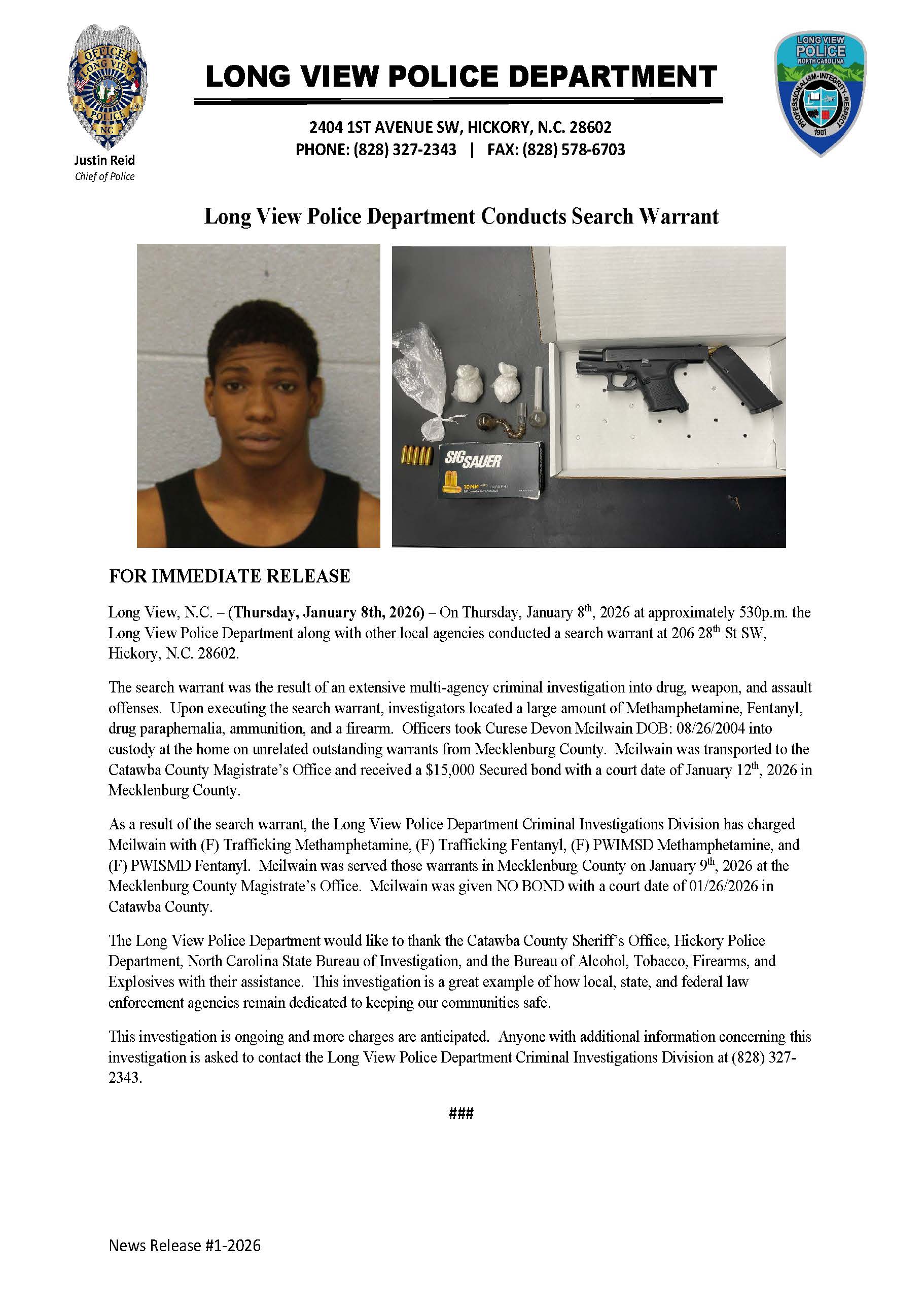 News Release 1 2026 Mcilwain